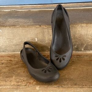 CROCS Women's Black Flats- 8W